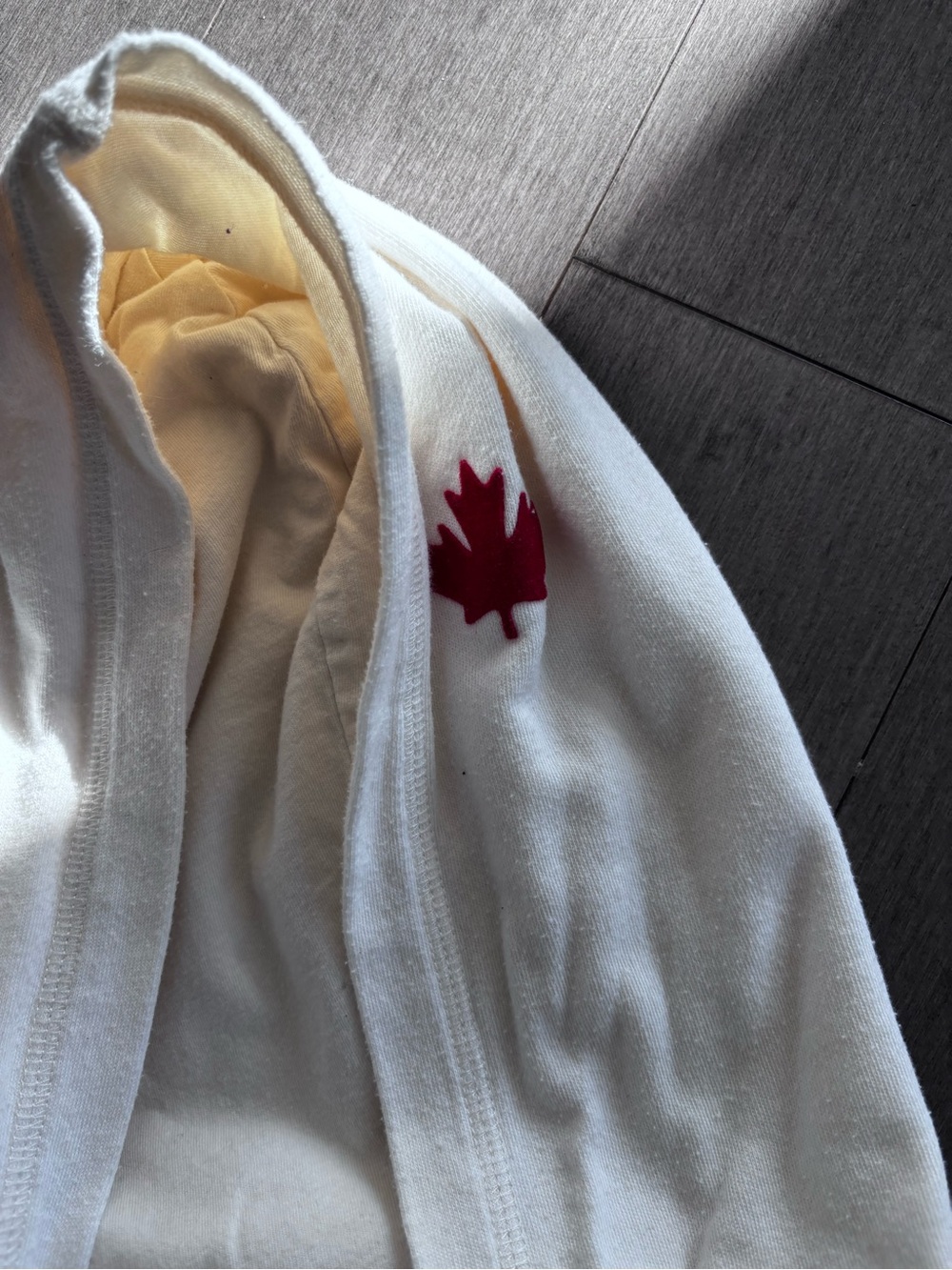 Roots Canada Girls XL 11β12Y Hoodie Dress White Grey & Red - Picture 3 of 6